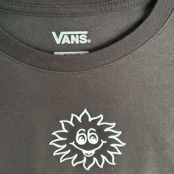VANS Black long sleeve tee Sun graphic size Medium - Picture 7 of 7